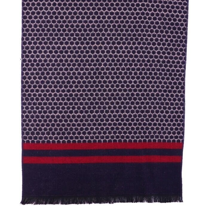 Mens Honeycomb Print Soft Warm Scarf Smart And Stylish SALE