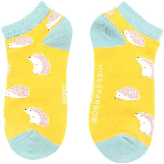 MISS SPARROW Socks Cute Hedgehogs Pack of Two Dusty Pink Hot Pink