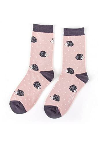 MISS SPARROW Hedgehog Socks Pink  Super Soft Eco Friendly Sustainable Bamboo Mix