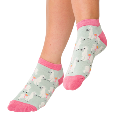 MISS SPARROW Llama Socks Duck Egg Eco Friendly Sustainable Bamboo Mix Super Soft
