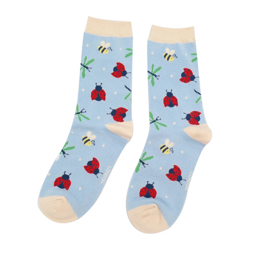 MISS SPARROW Ladybug Bee Socks Super Soft Bamboo Mix