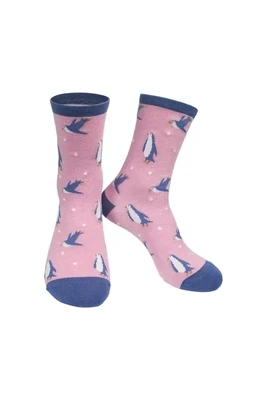 Pink Penguin Socks Ladies
Soft Breathable Bamboo Mix