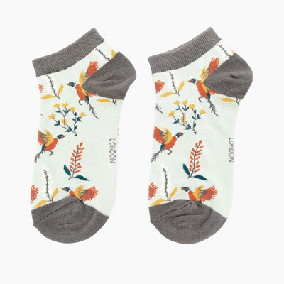 MISS SPARROW Socks Trainer Socks Flower Pheasant Super Soft Eco Friendly Sustainable Bamboo Mix
