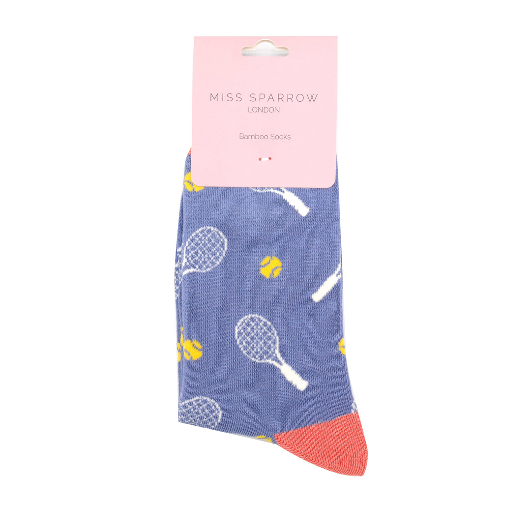 MISS SPARROW Bamboo Socks Tennis Eco Friendly Ladies Blue