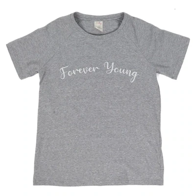 Zelly For Ever Young Grey T Shirt Top Loungewear One Size Cotton Mix SALE