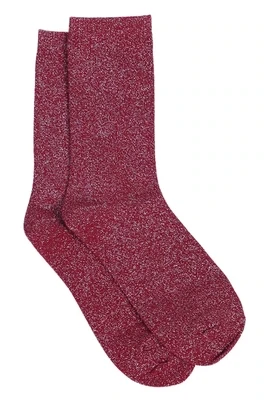 Sparkling Glitter Ankle Socks Shimmer Parties Size Fuchsia End Of Line