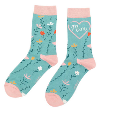 MISS SPARROW LONDON Mum Socks Duck egg Super Soft Eco Friendly Sustainable Bamboo Mix