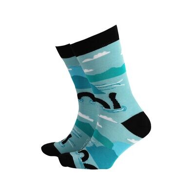 Sock Therapy Loch Ness Nessie Novelty Womens Socks Soft Bamboo Blend Eco Friendly