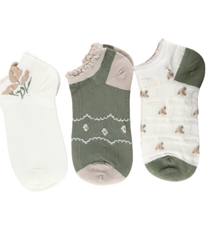 Zelly Rose Trainer Socks 100%  Soft Breathable Cotton Pack of  3 Size 3 to 7