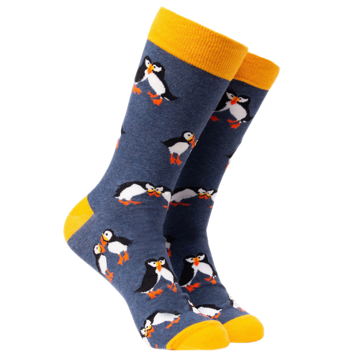 Puffin Socks Mates For Life Socks Blue Soft Cotton Blend Size 4 to 8 So Cute