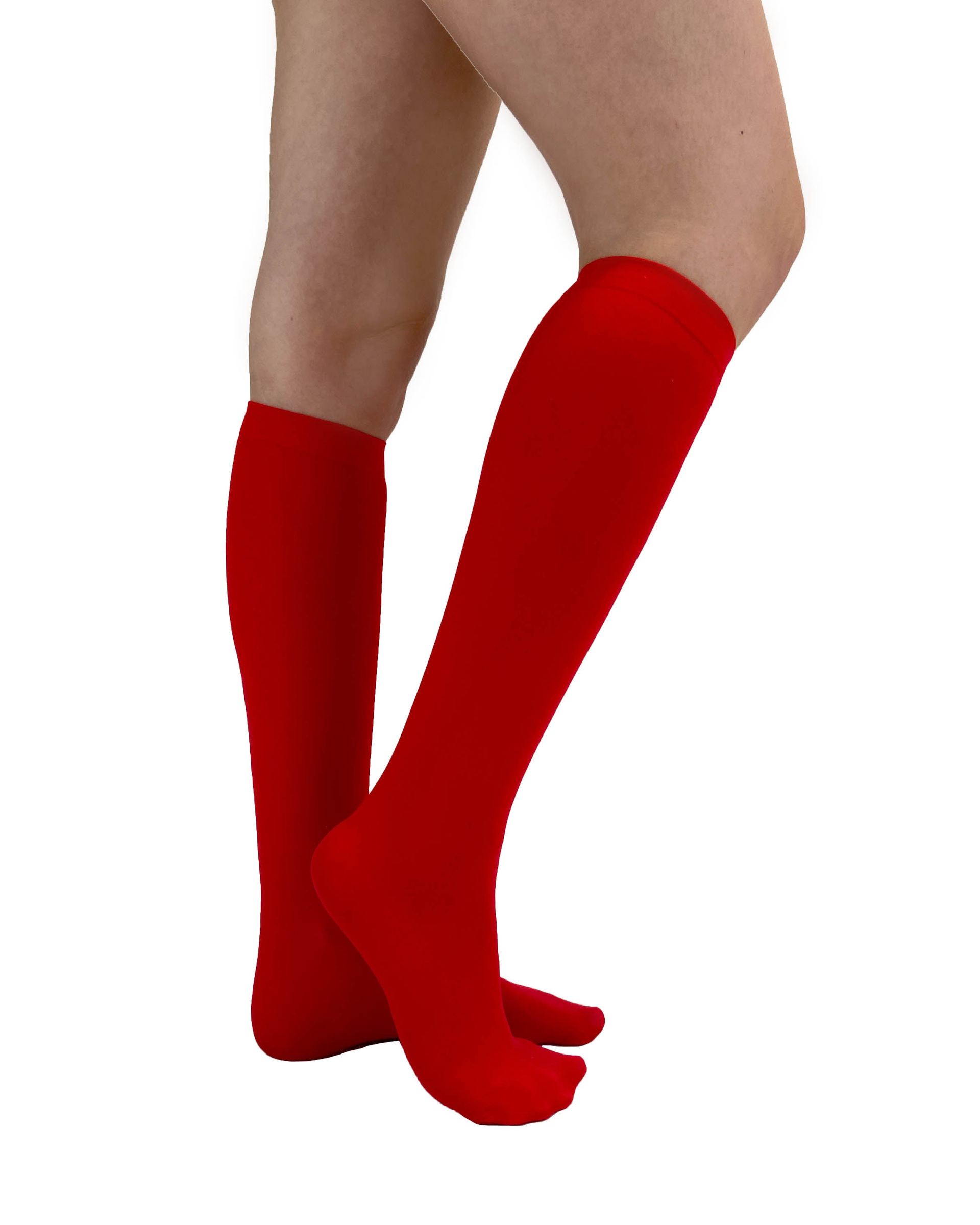 PAMELA MANN Knee High Red Pop Socks 1 Size Womens