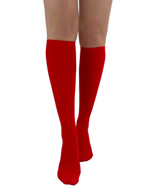 PAMELA MANN Knee High Red Pop Socks 1 Size Womens