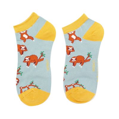 MISS SPARROW Cute Sloth Trainer Socks Duck Egg  Soft Breathable Bamboo