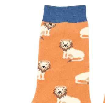 MISS SPARROW Lion Socks Mustard  Soft Bamboo Blend