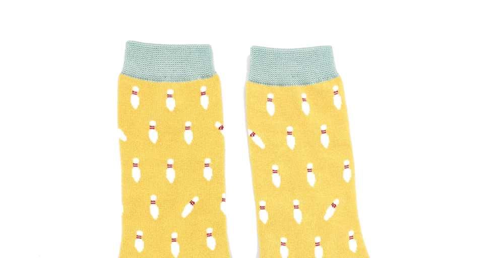 Miss Sparrow Skittle Bowling Socks Lemon Super Soft Breathable Bamboo