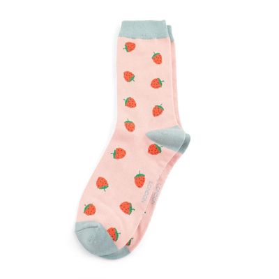 Miss Sparrow Strawberry Socks  Bamboo Blend Pink