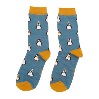 MISS SPARROW 2 Pairs Little Penguin Socks Boxed Bamboo Blend Eco Friendly