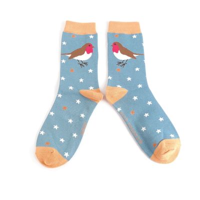 MISS SPARROW Socks Denim Robin Soft Bamboo Blend Eco Friendly