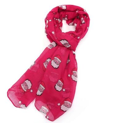 Pure Fashions Santa Red Scarf  Soft Lightweight Polyester