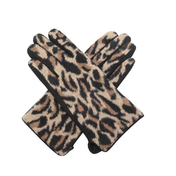 Red Cuckoo Animal Print  Gloves Warm Cozy Winter Warmers One Size