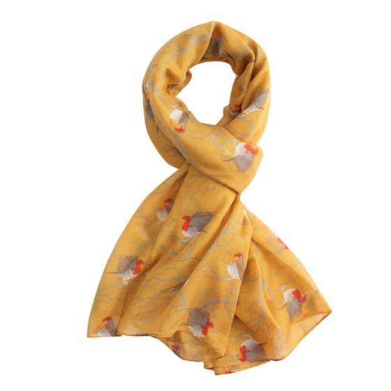 Pure Fashions Robin Scarf Mustard Soft Lightweight Polyester Ladies Gift