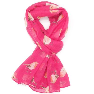 Pure Fashions Robin Scarf Red Soft Lightweight Polyester Mothers Day Gift