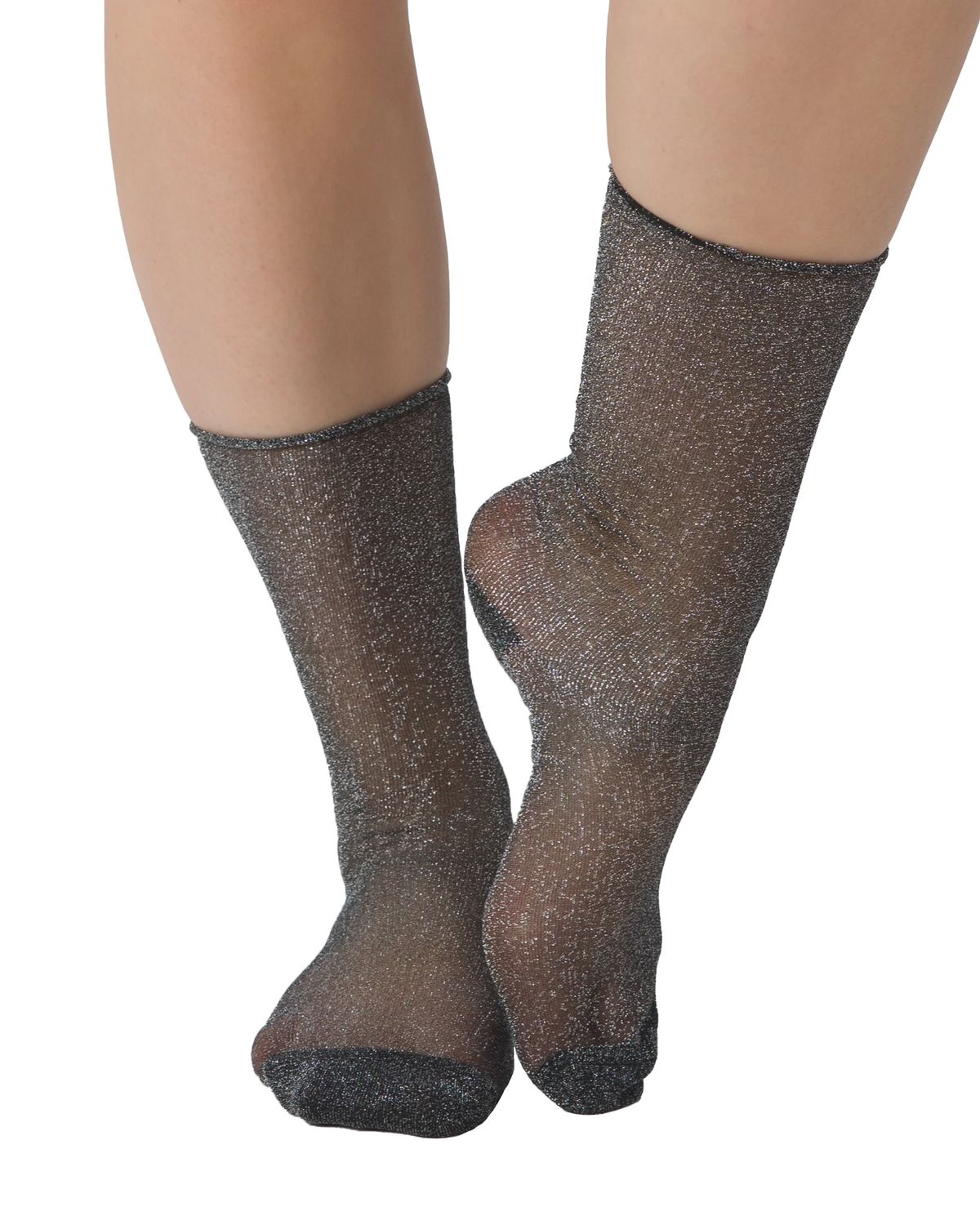 PAMELA MANN Sheer Glitter Glam Ankle Socks Clubbing Party Time