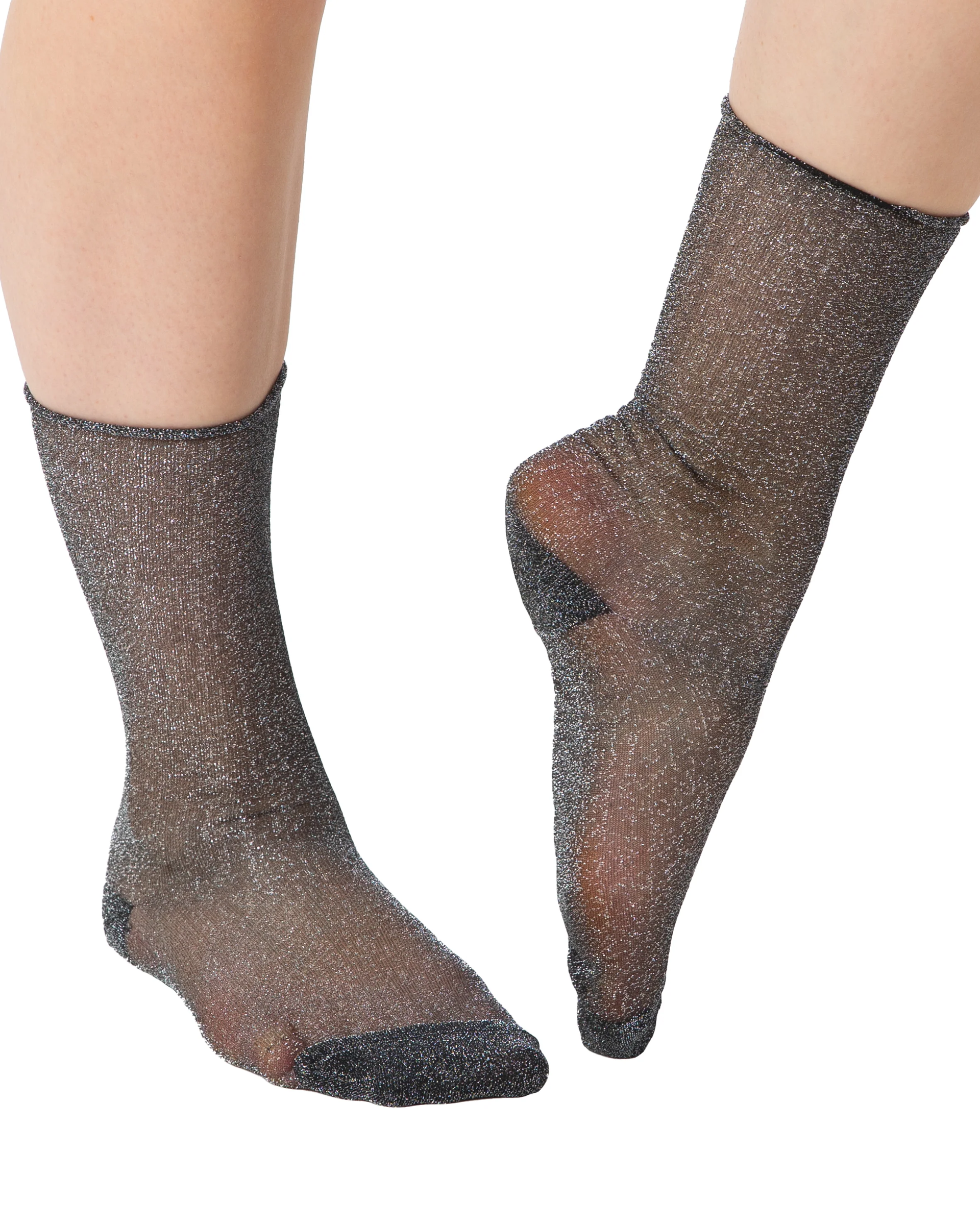 PAMELA MANN Sheer Glitter Glam Ankle Socks Clubbing Party Time