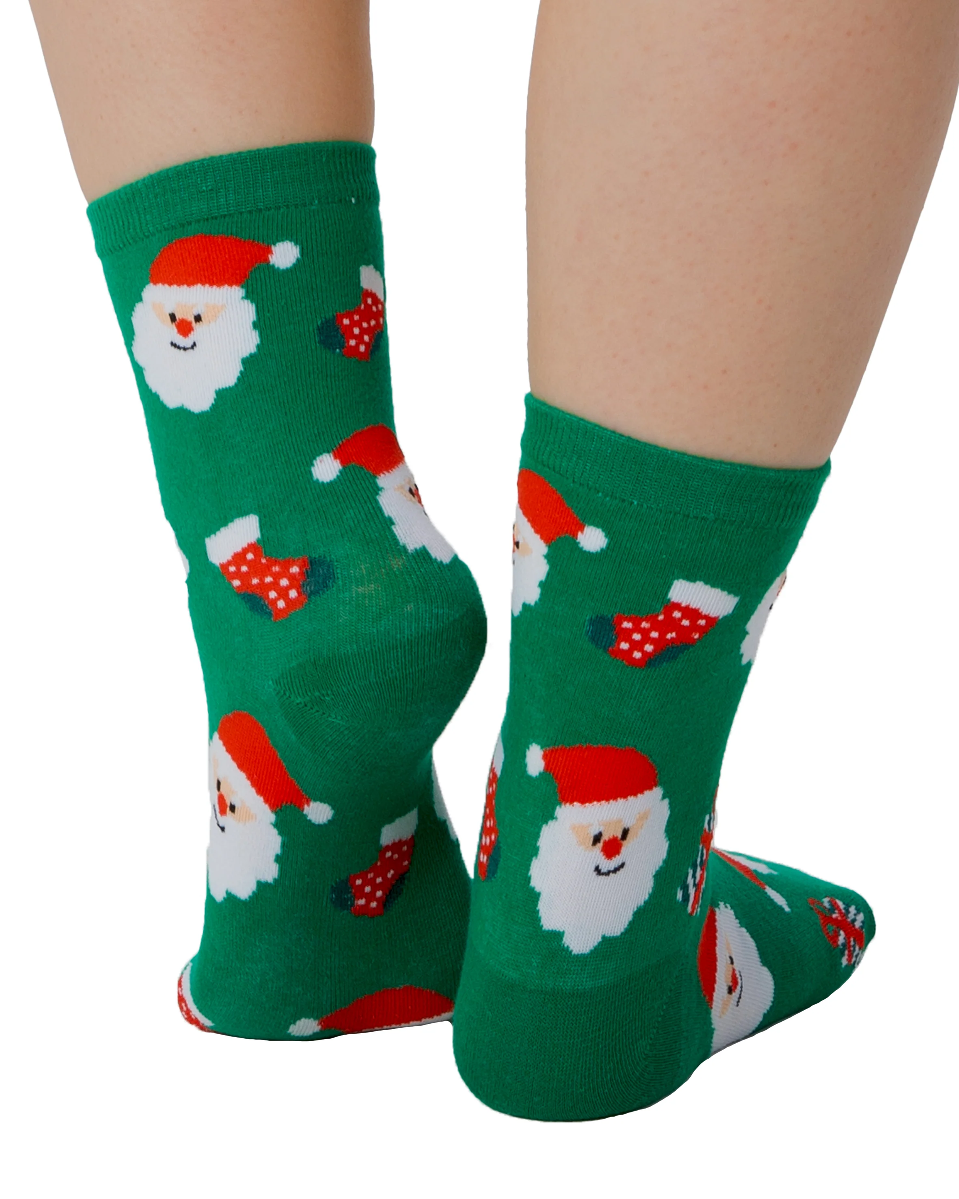 PAMELA MANN Novelty Christmas Socks Green Santa