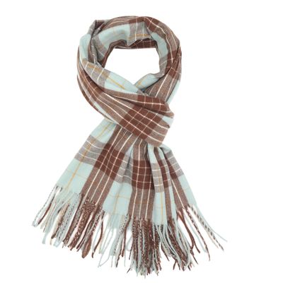 MISS SPARROW Tartan Scarf  Duck Egg Soft Material Winter Wear