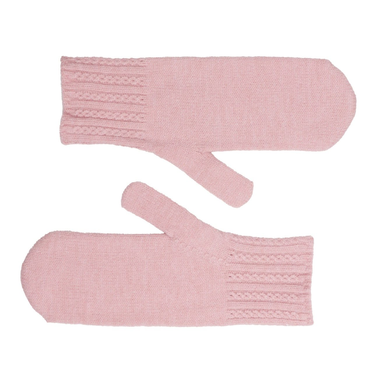 Zelly Pink Knitted Mittens Super Soft Cozy and Stylish Warm For Winter