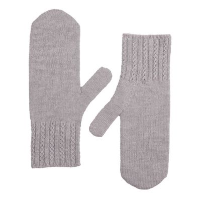 Zelly Grey Knitted Mittens Super Soft Cozy and Stylish Warm For Winter