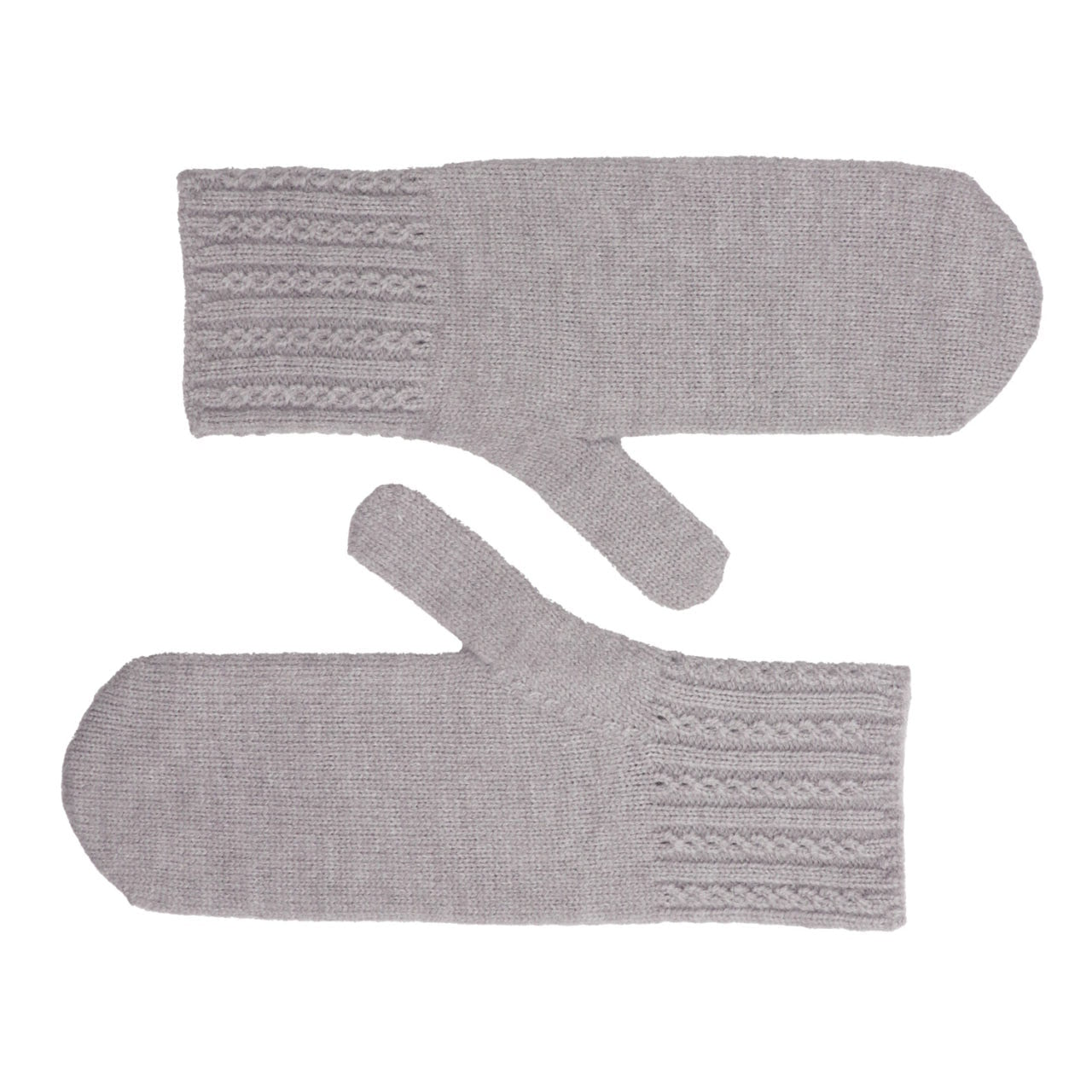 Zelly Grey Knitted Mittens Super Soft Cozy and Stylish Warm For Winter