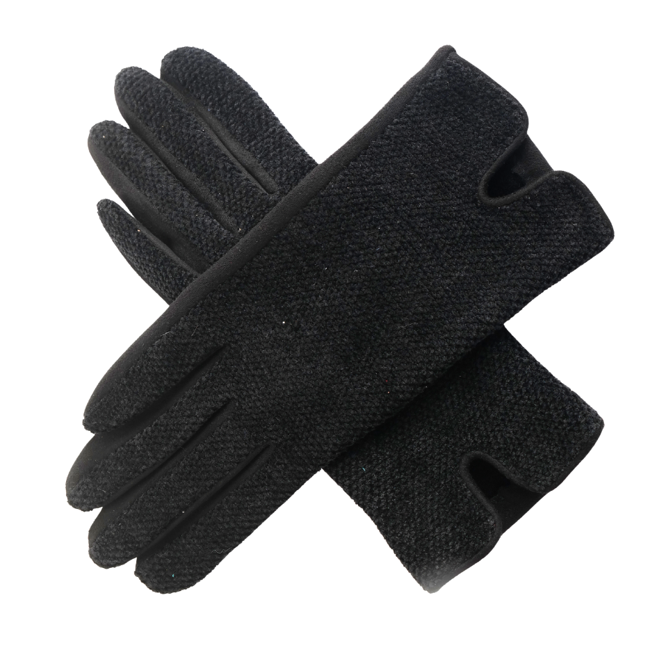 MISS SPARROW Smart Black Gloves Formal Work Wear Soft Polyester