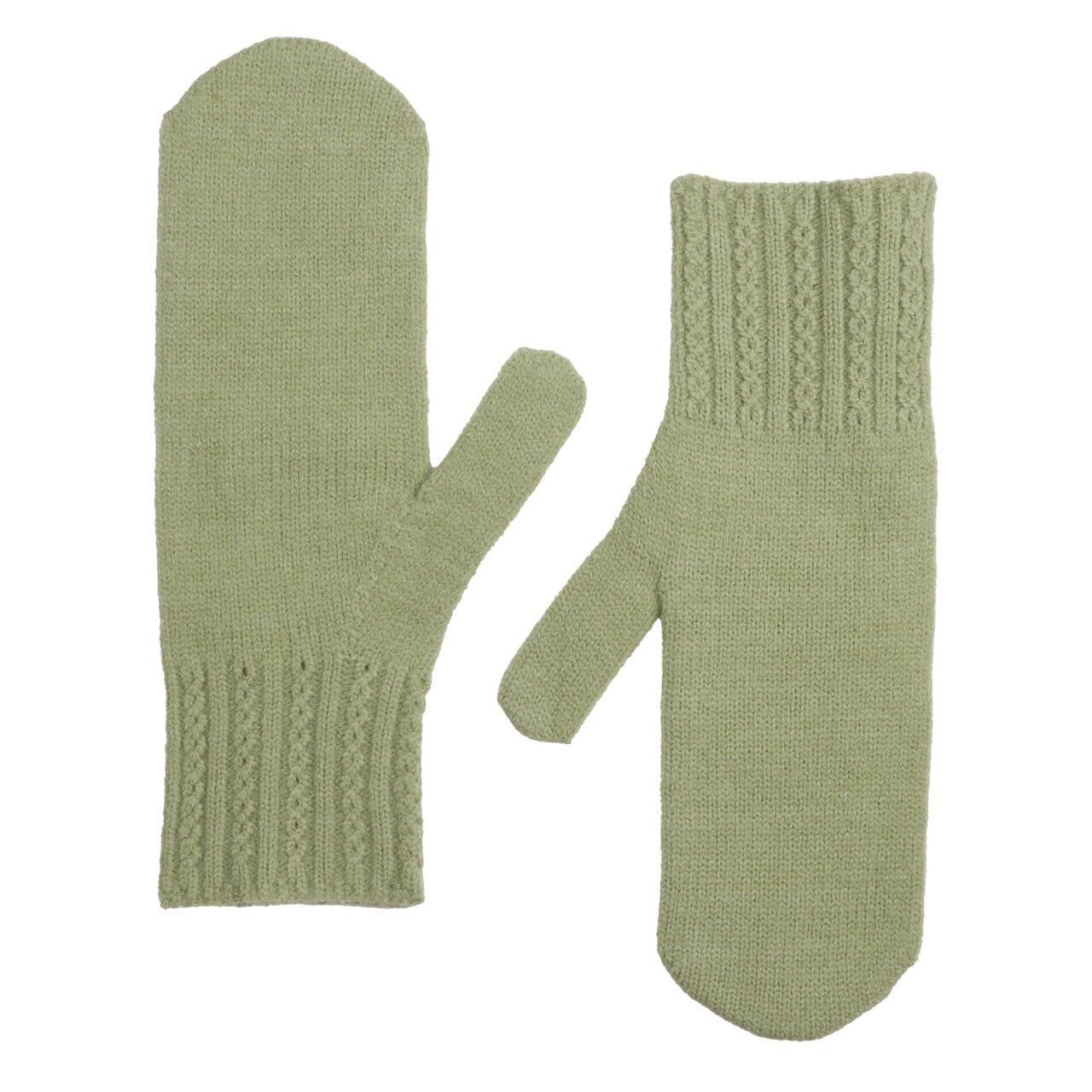 Zelly Green Knitted Mittens Super Soft Cozy and Stylish Warm For Winter