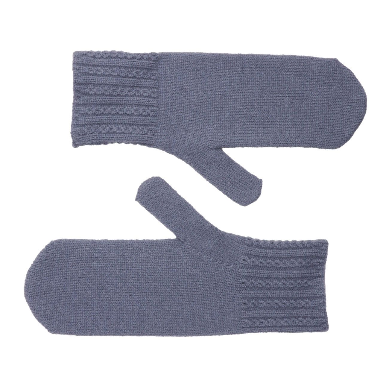 Zelly Blue Knitted Mittens Super Soft Cozy and Stylish Warm For Winter