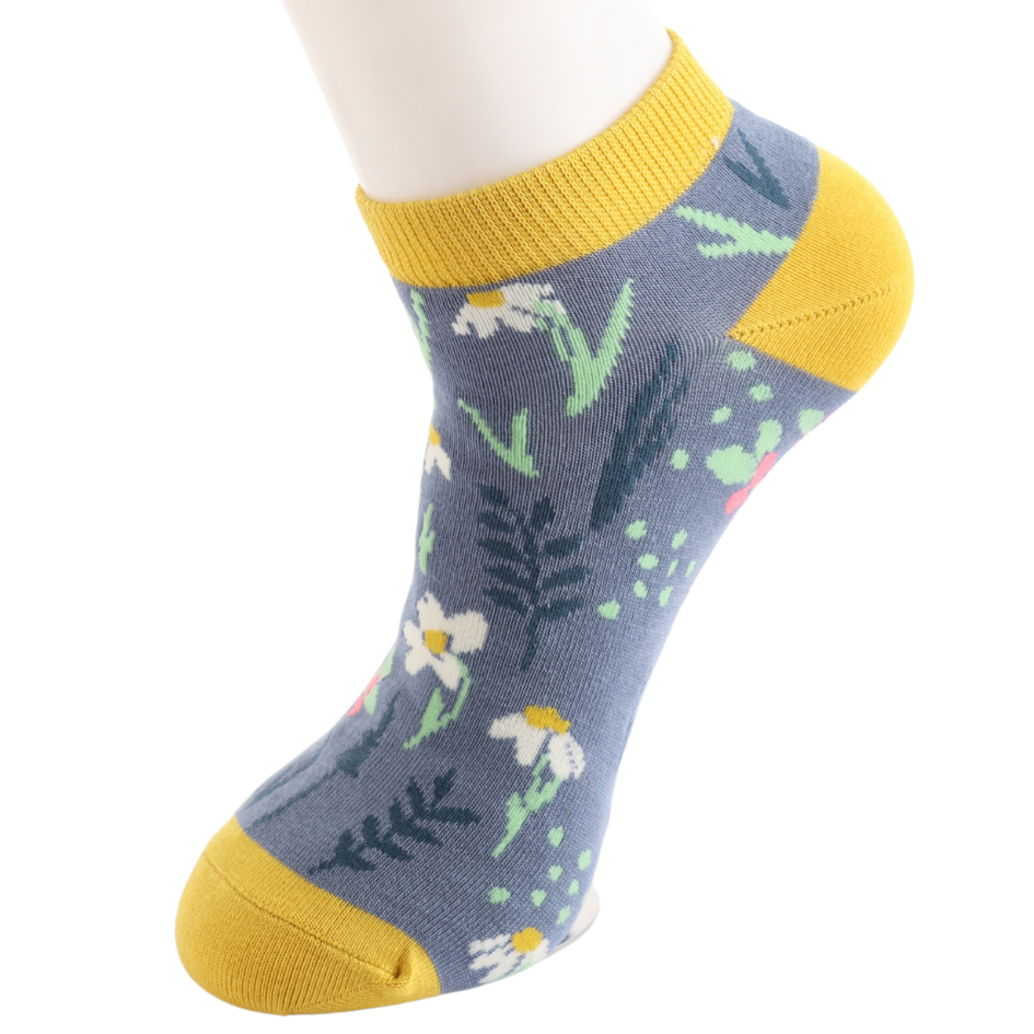 Miss Sparrow Meadow Trainer Socks Denim 3 To 7