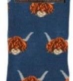 Bartleby Funky Bamboo Socks Highland Cow Coo Design