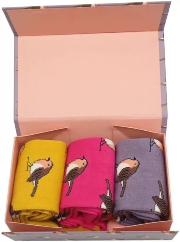 MISS SPARROW Robin Socks 3 Pairs With Gift Box Bamboo Blend