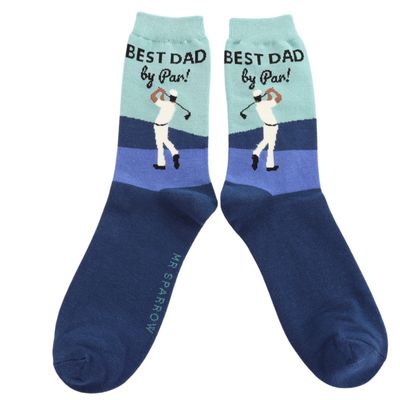 Mr Sparrow Best Dad By Par Socks Golf Golfer Bamboo Blend