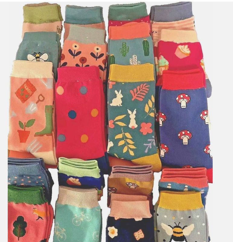 Miss Sparrow Socks In A Gift Box 3 Different Patterns The Perfect Gift