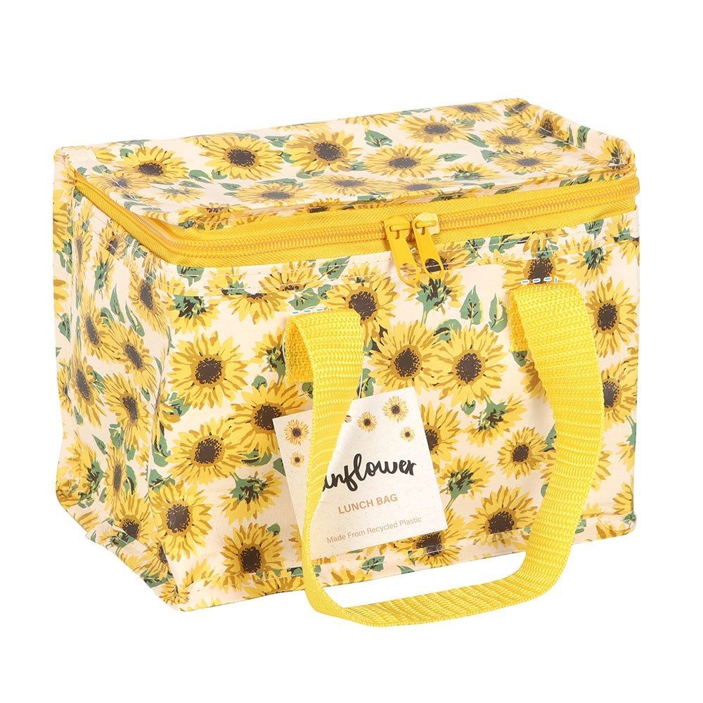 Sunflower Print Lunch Bag Work School Travel Beach