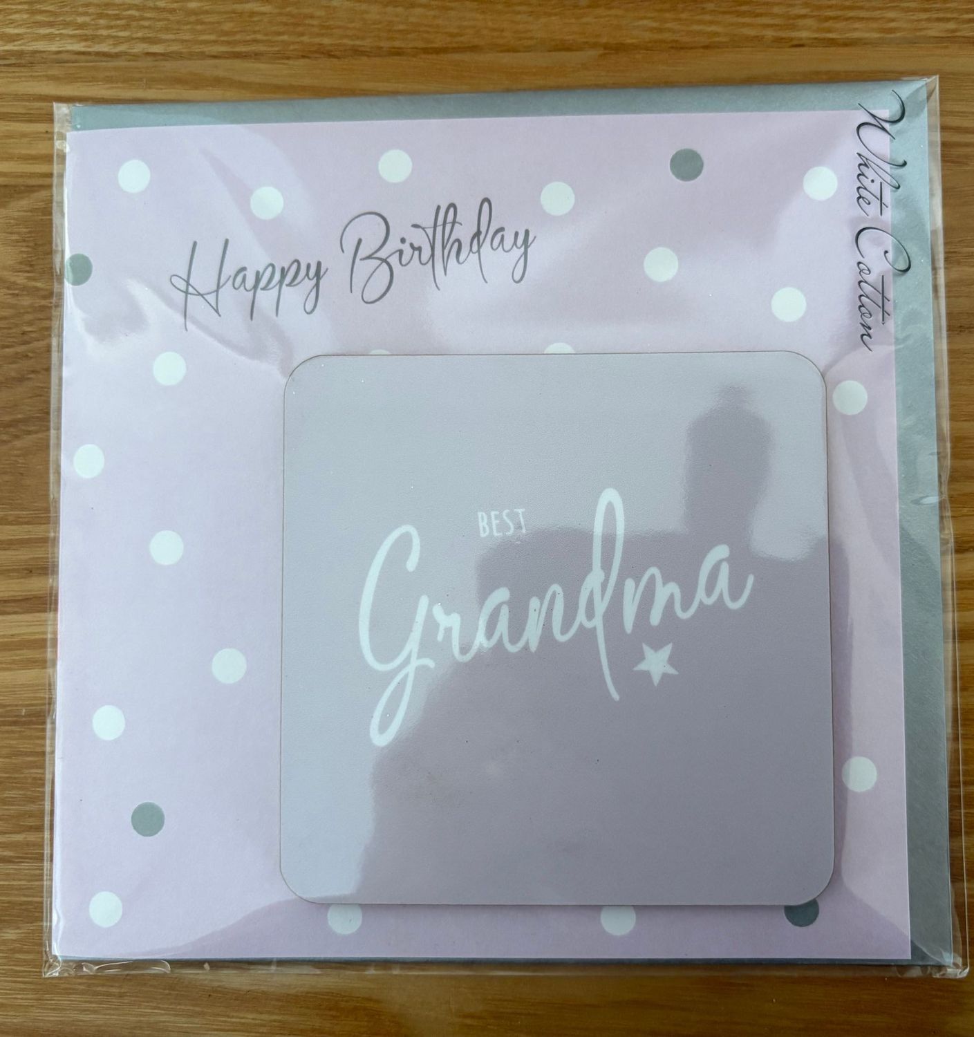 Happy Birthday Card Grandma With Coaster