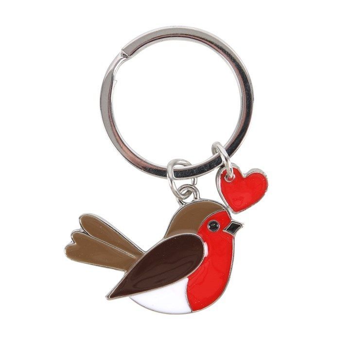 Cute Garden Robin Keyring
