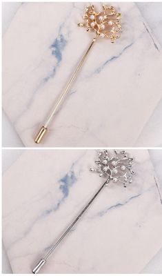 Pack 2 Tree Of Life Scarf Pins Gold Silver Tone With White Beads