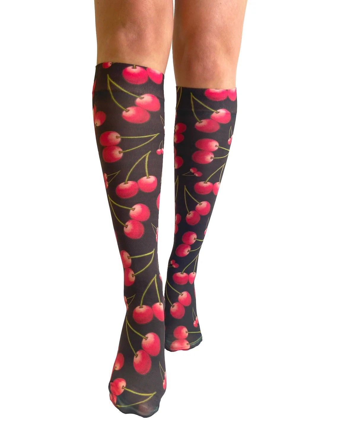 Cherry Soda Printed Knee High Socks Size 3 to 7 Pamela Mann