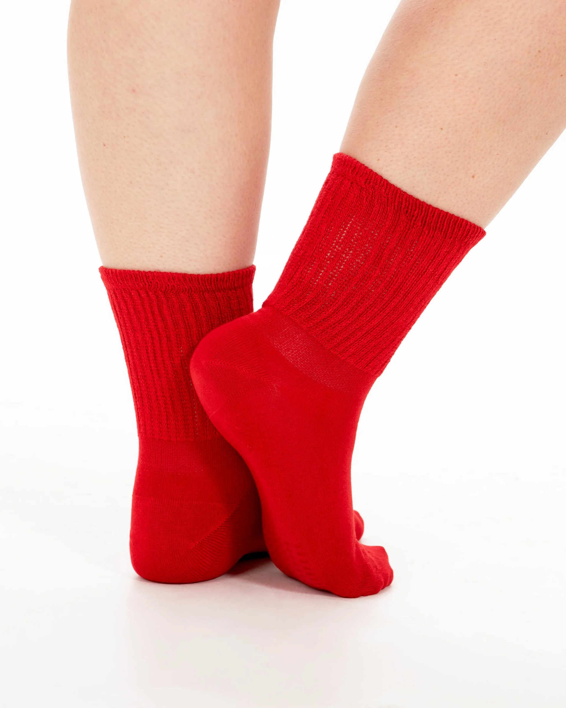 PAMELA MANN Extra Wide Ankle Socks Red Super Soft Eco Friendly Bamboo Blend