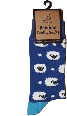 Bartleby Funky Bamboo Socks Sheep  Design  Eco Friendly Super Soft