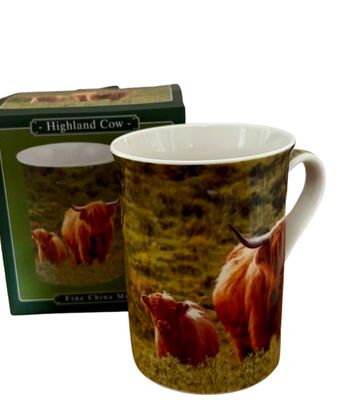 Highland Cow China Mug Gift From Scotland