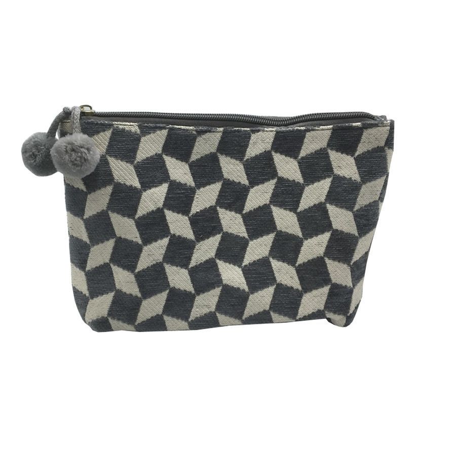 Red Cuckoo Cosmetic Bag Makeup Bag Grey Black